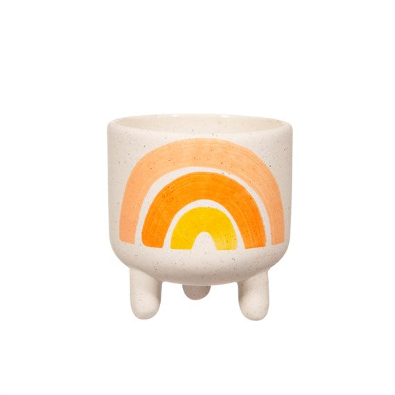 Rainbow Earth colours mini leggy planter
