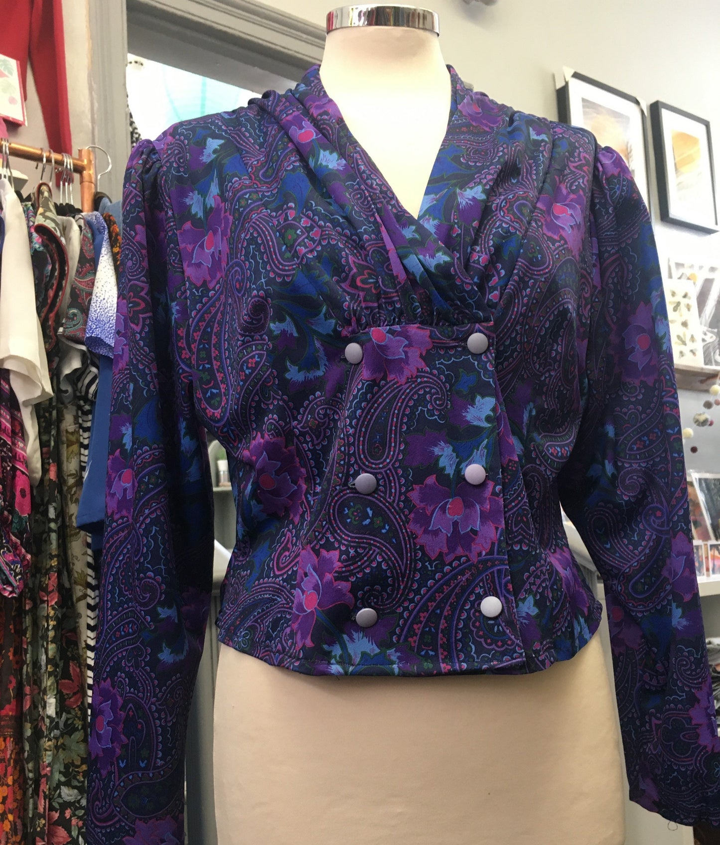 1970’s Vintage Paisley blouse