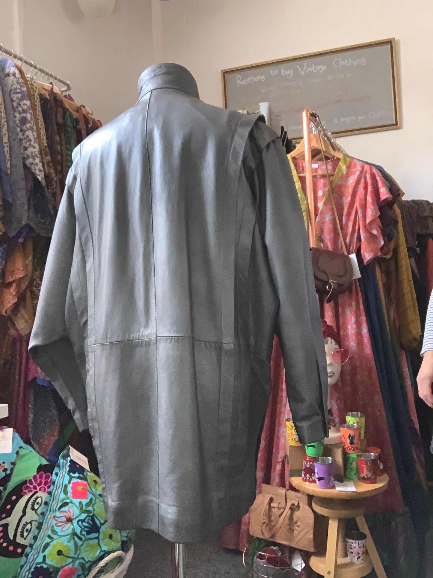 Vintage 1980’s slouchy metallic butter soft leather jacket
