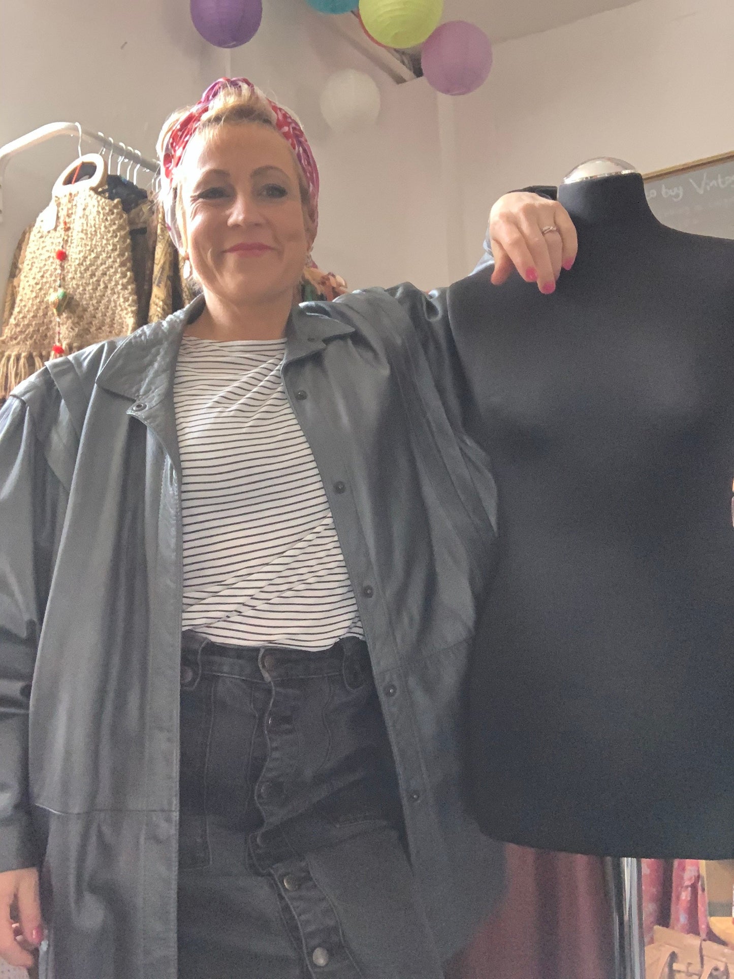 Vintage 1980’s slouchy metallic butter soft leather jacket