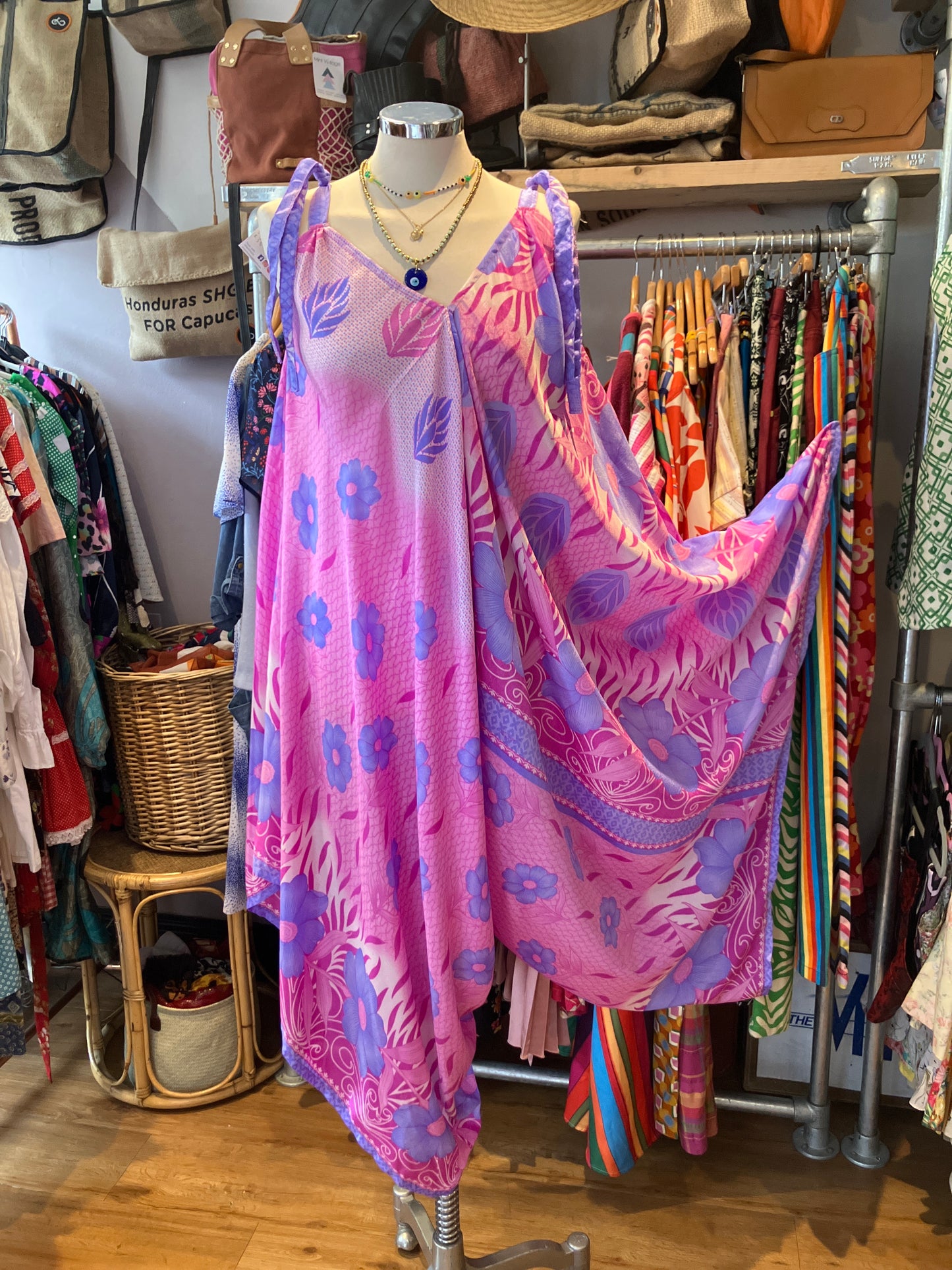 Hand made Indian sari fabric belted jumpsuit/Romper