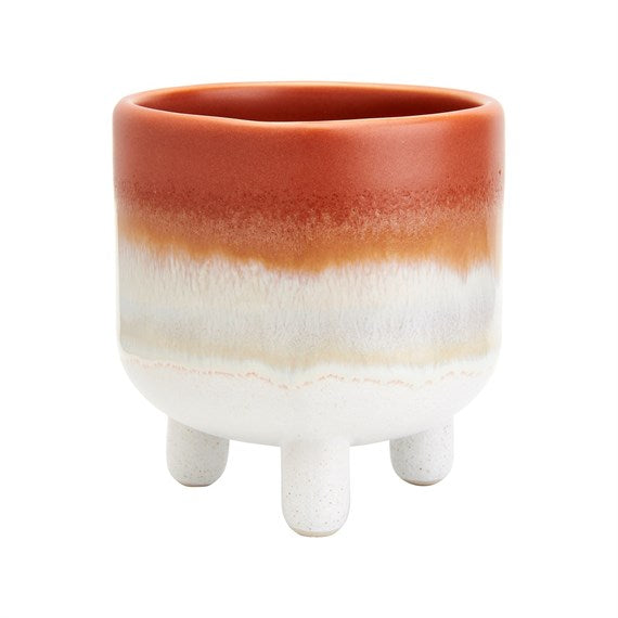 Sass & Belle Terracotta dip glaze boho style leggy planter