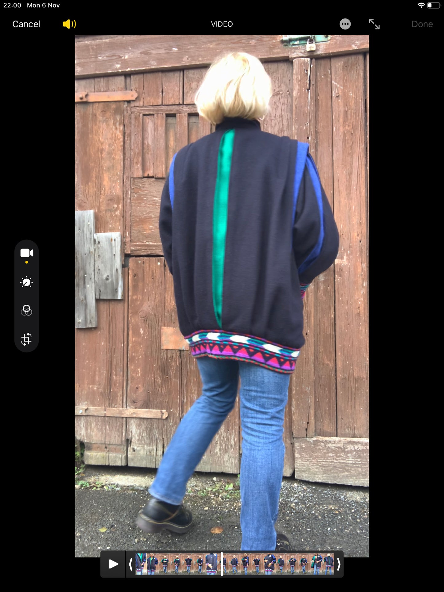Vintage colourful oversized 1980’s wool coat