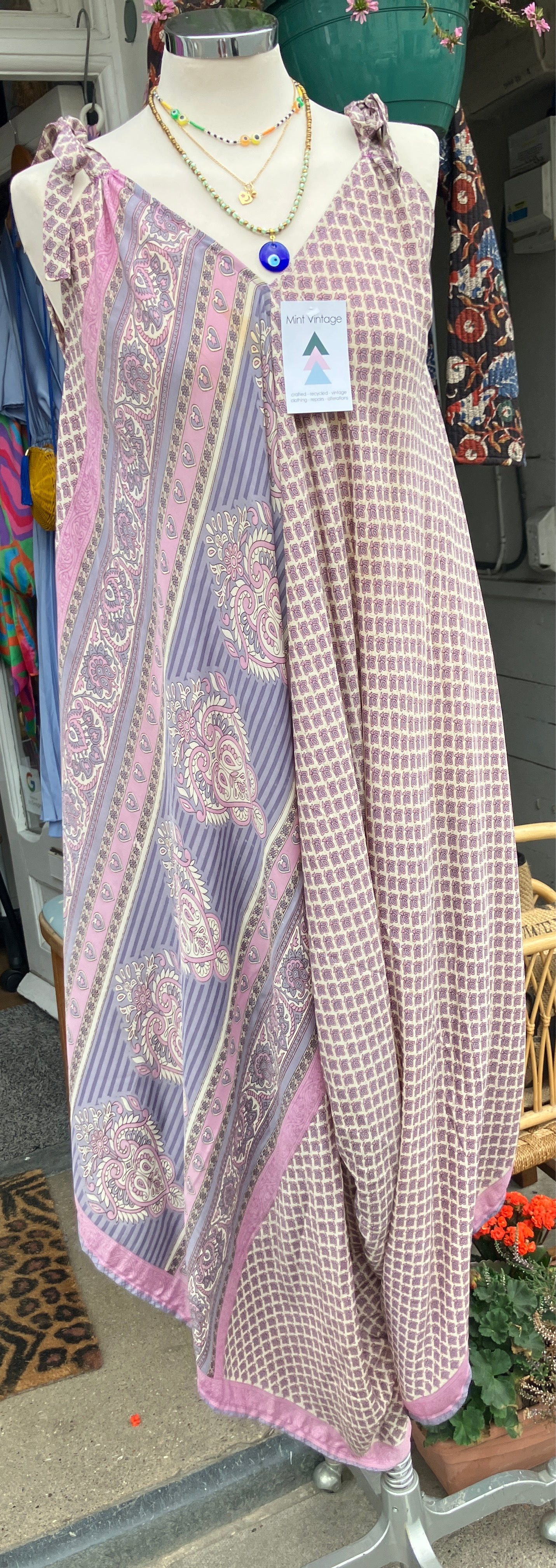 Hand made Indian sari fabric belted jumpsuit/Romper