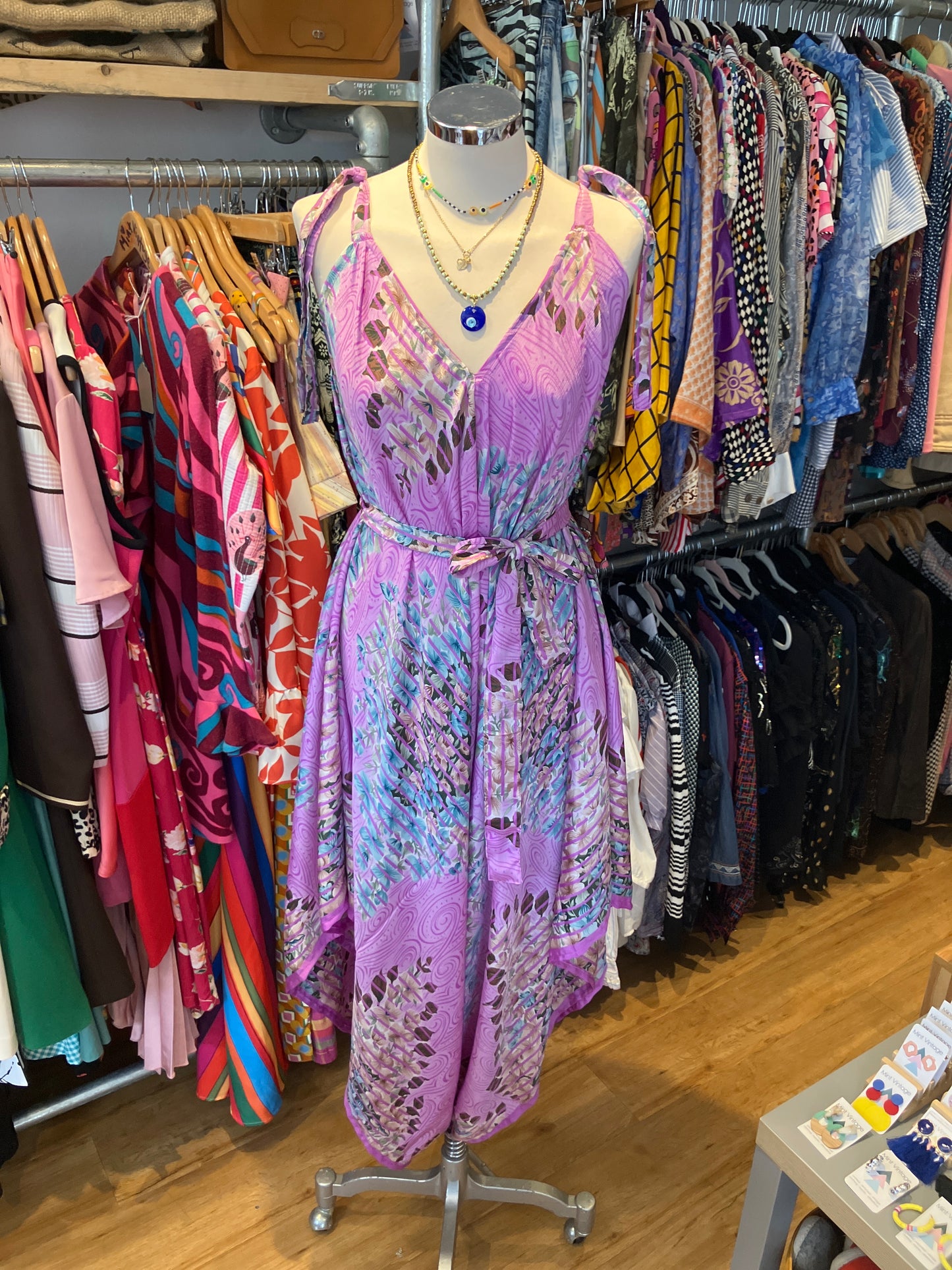 Hand made Indian sari fabric belted jumpsuit/Romper