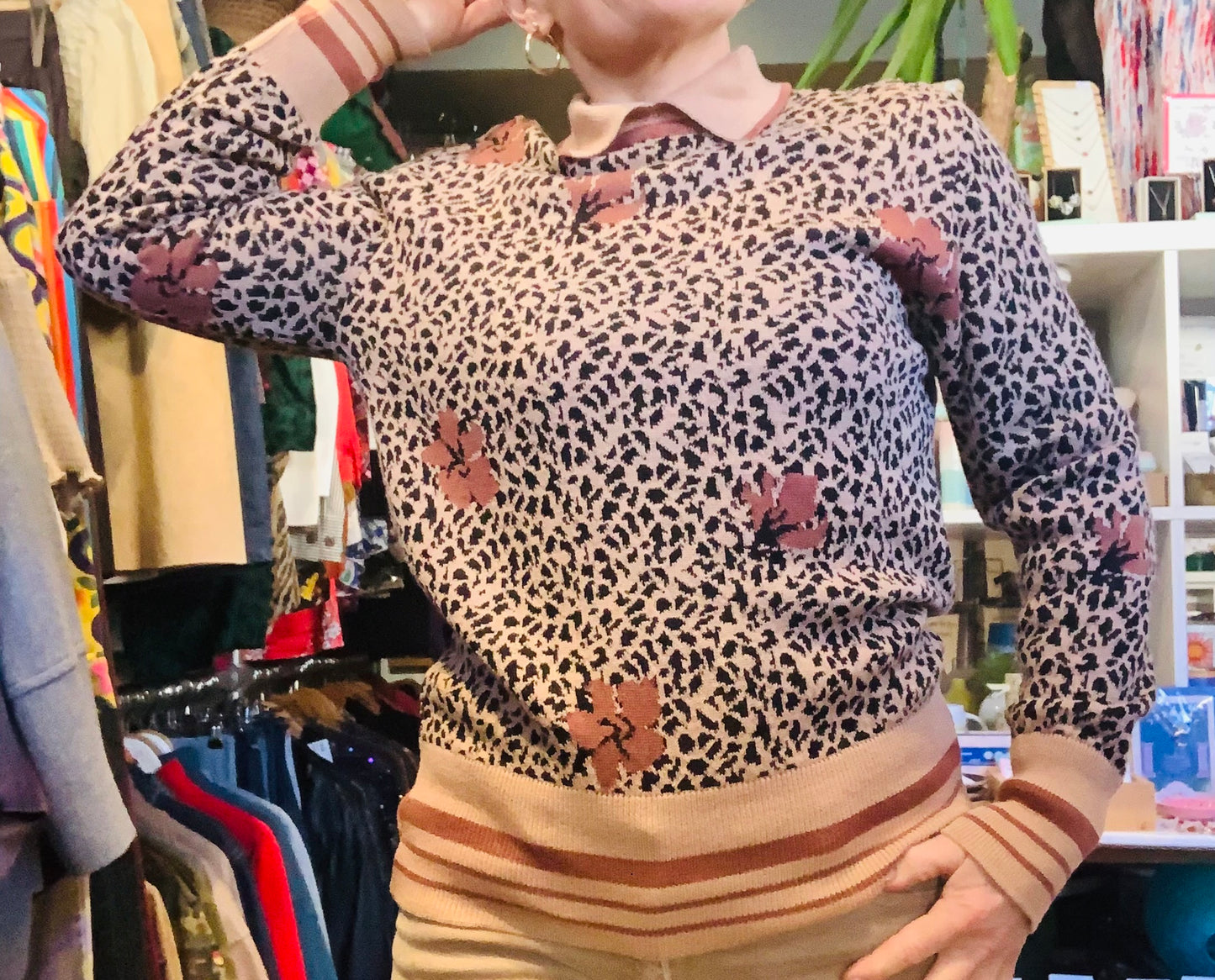 Vintage 80’s Mondi animal print jumper