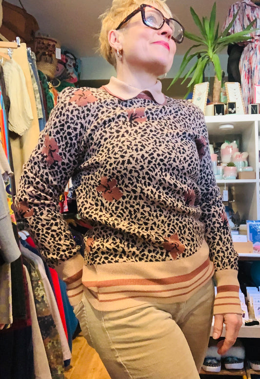 Vintage 80’s Mondi animal print jumper