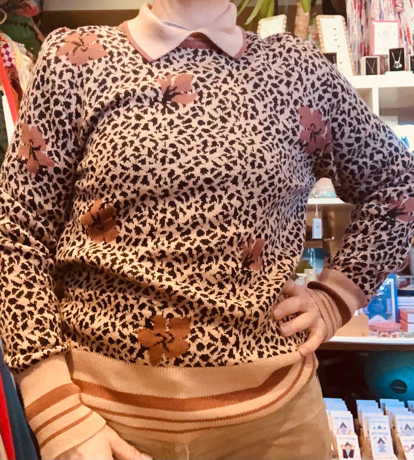 Vintage 80’s Mondi animal print jumper