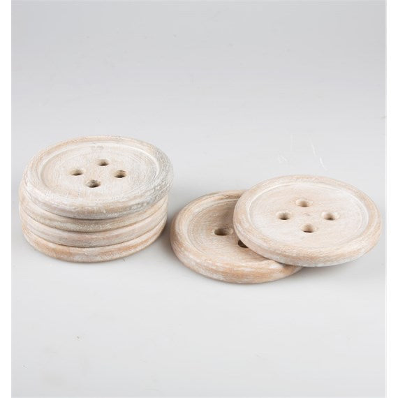 Sass and Belle set of wooden button drink coaster’s