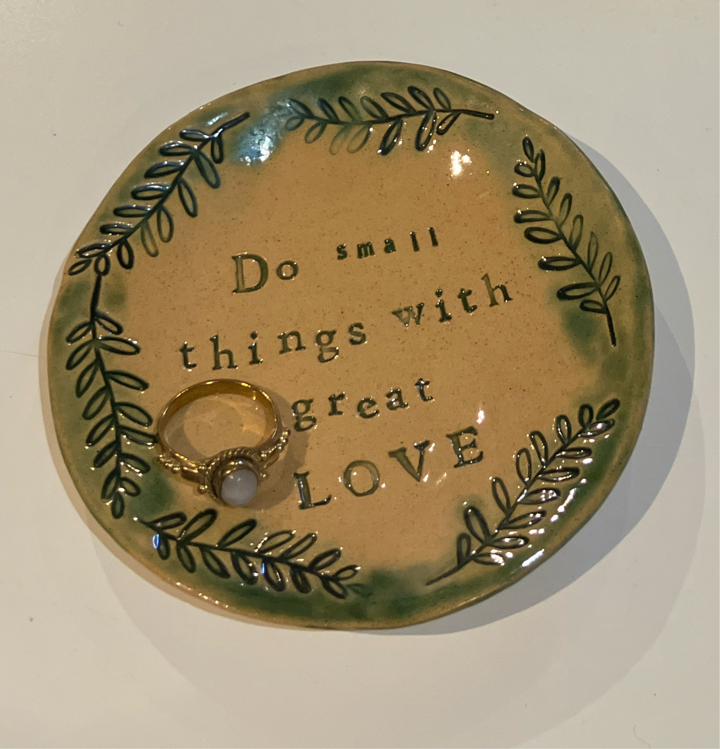 Love and Lovelier Handmade Pottery Great Love Trinket Bowl