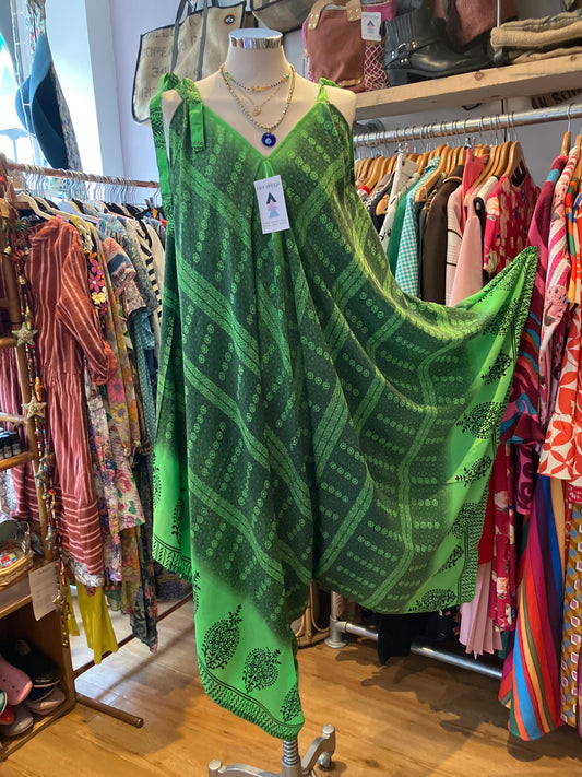 Hand made Indian sari fabric belted jumpsuit/Romper