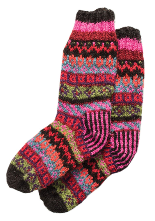 100% New Zealand wool handmade chunky socks