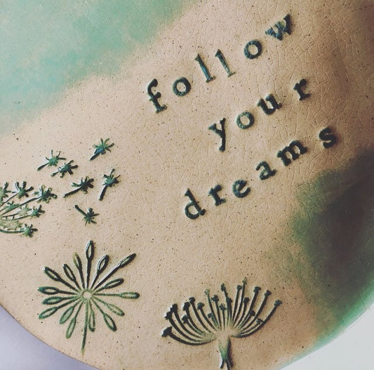 Love and Lovelier Handmade Pottery Follow Your Dreams Trinket Bowl