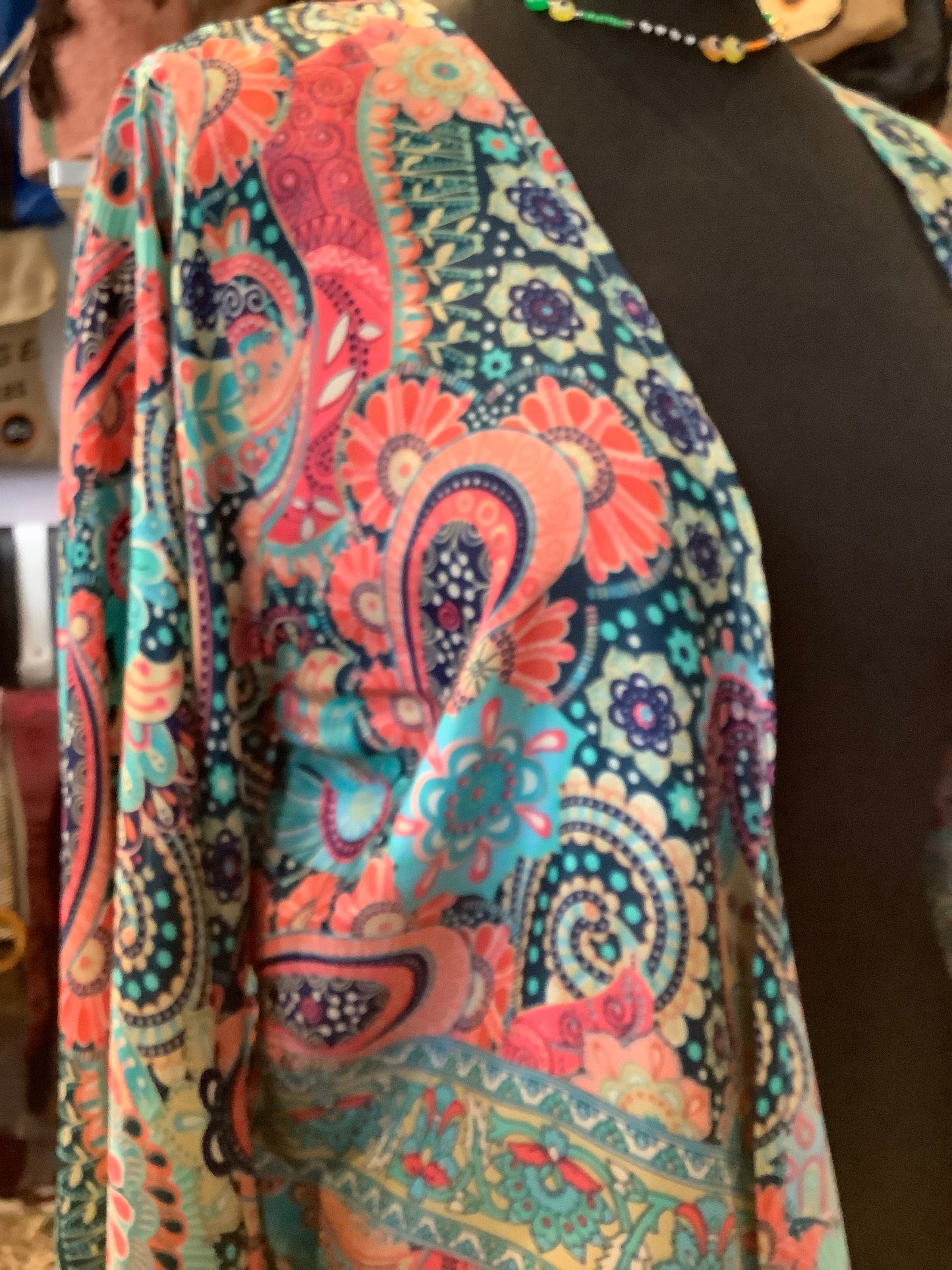 Handmade recycled sari fabric wrap top