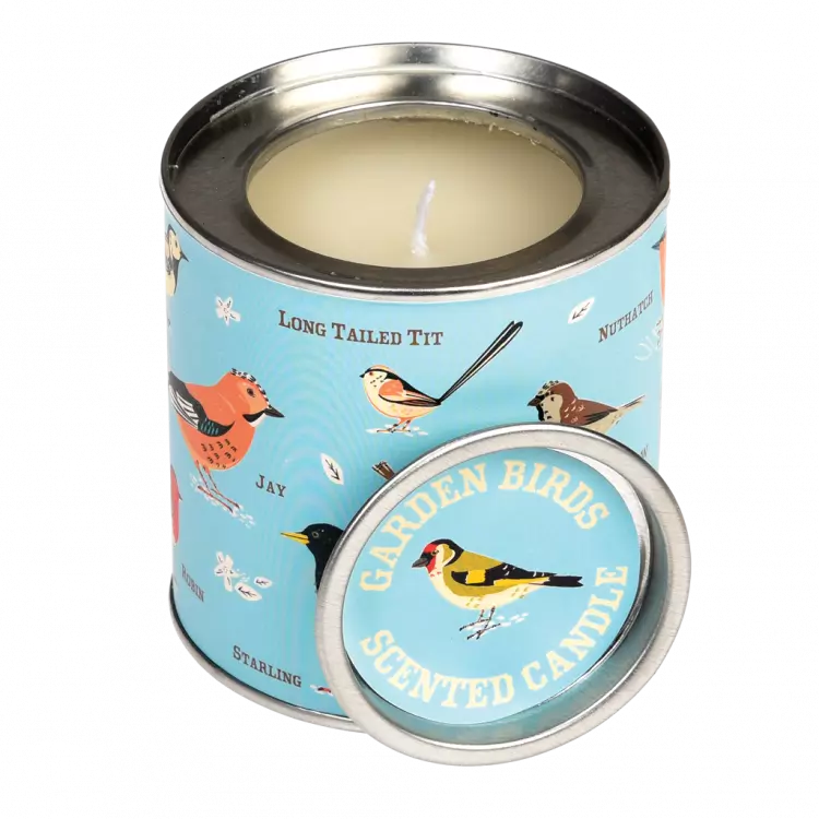 Garden Bird Candle in a tin