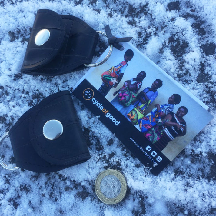 Cycle of Good Inner Tube Coin Keyring Mrs Mint Vintage