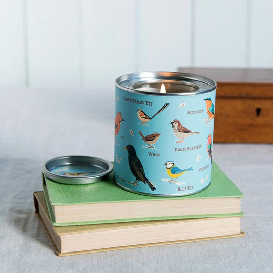 Garden Bird Candle in a tin