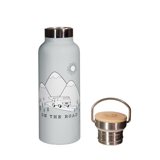 Out of office stainless steel water bottle by Sass & Belle
