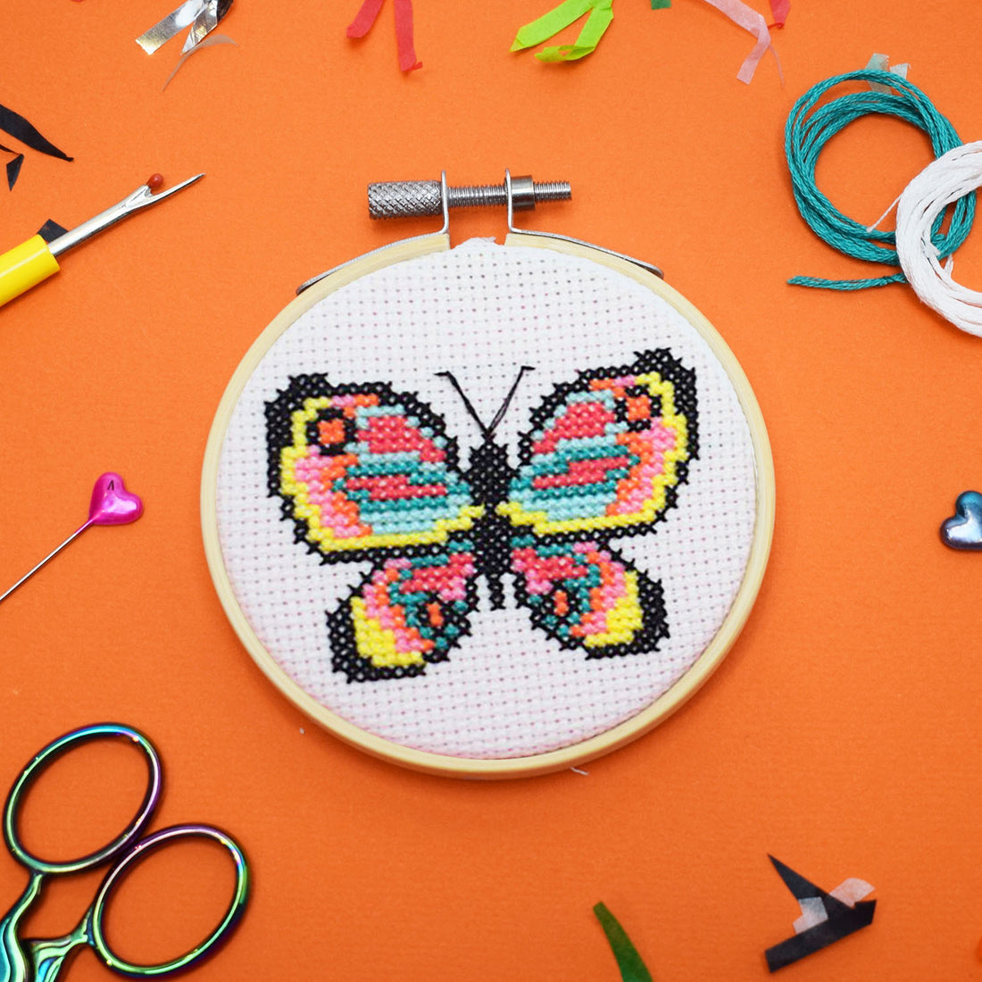 The Make Arcade ‘Butterfly’ Mini Cross Stitch Kit