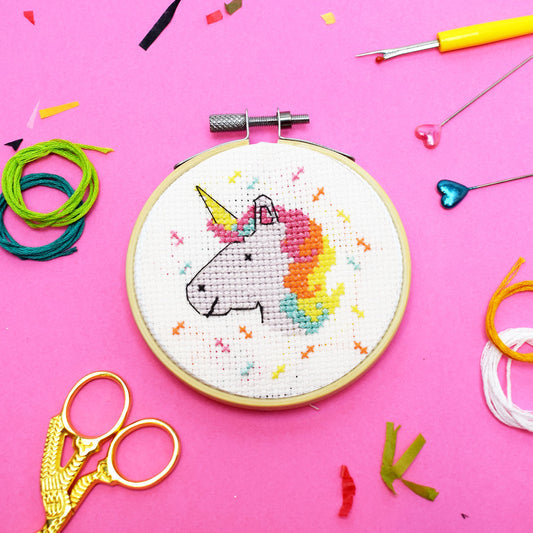The Make Arcade ‘Unicorn’ Mini Cross Stitch Kit