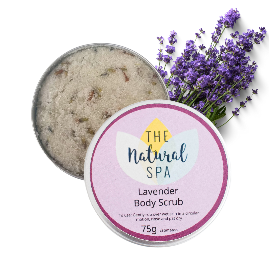 The natural spa large lavender body scrub 200g