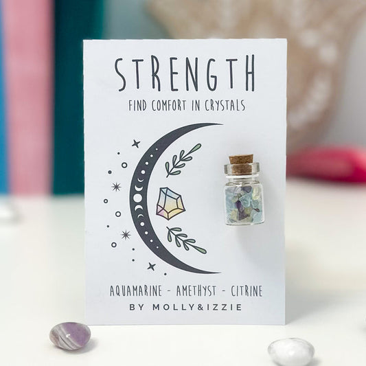 Strength jar of crystals by Molly & izzie