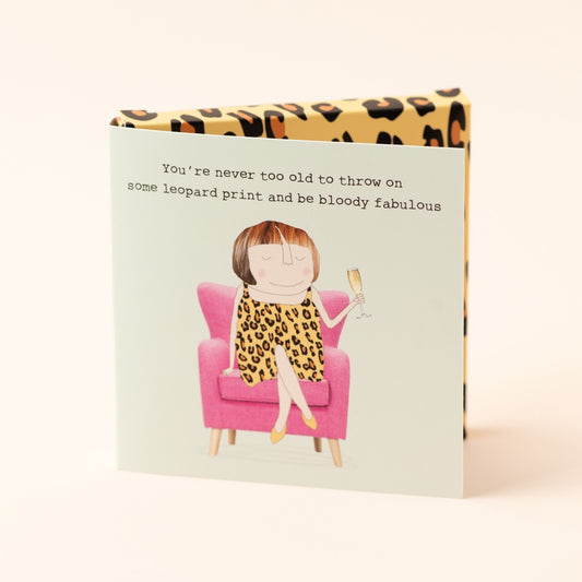 Rosie made a thing leopard choccy card