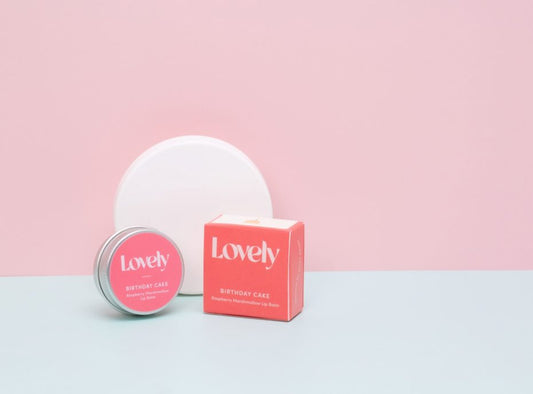 Lovely Skincare Birthday Cake- Raspberry Marshmallow Lip Balm