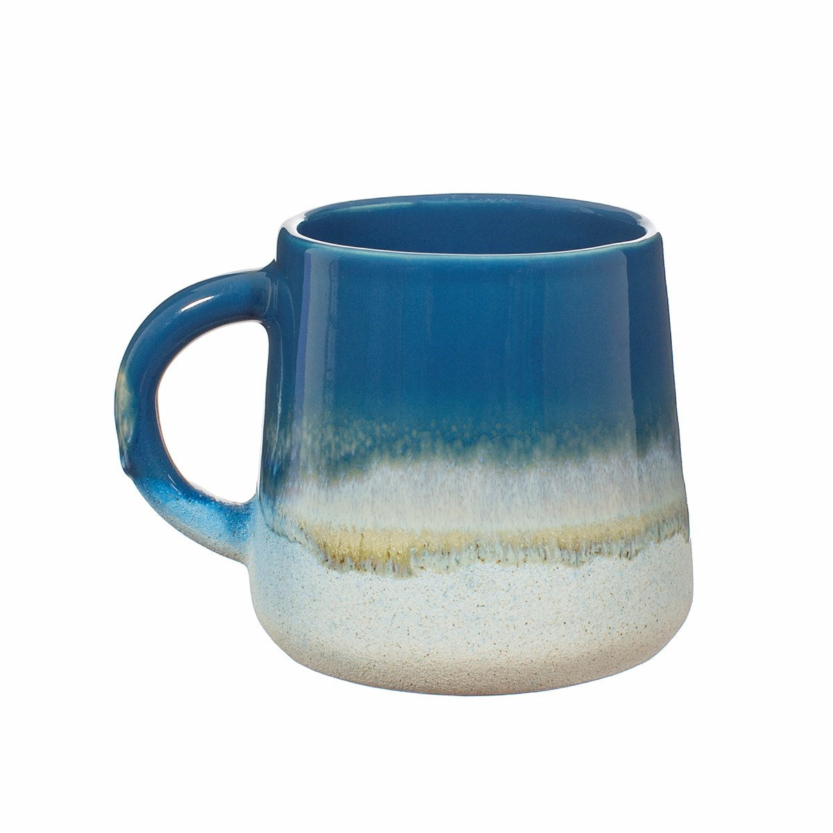 Blue glazed mug