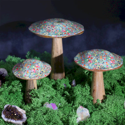 Large Mushroom - 20cm - Mediterranean Tile Pattern