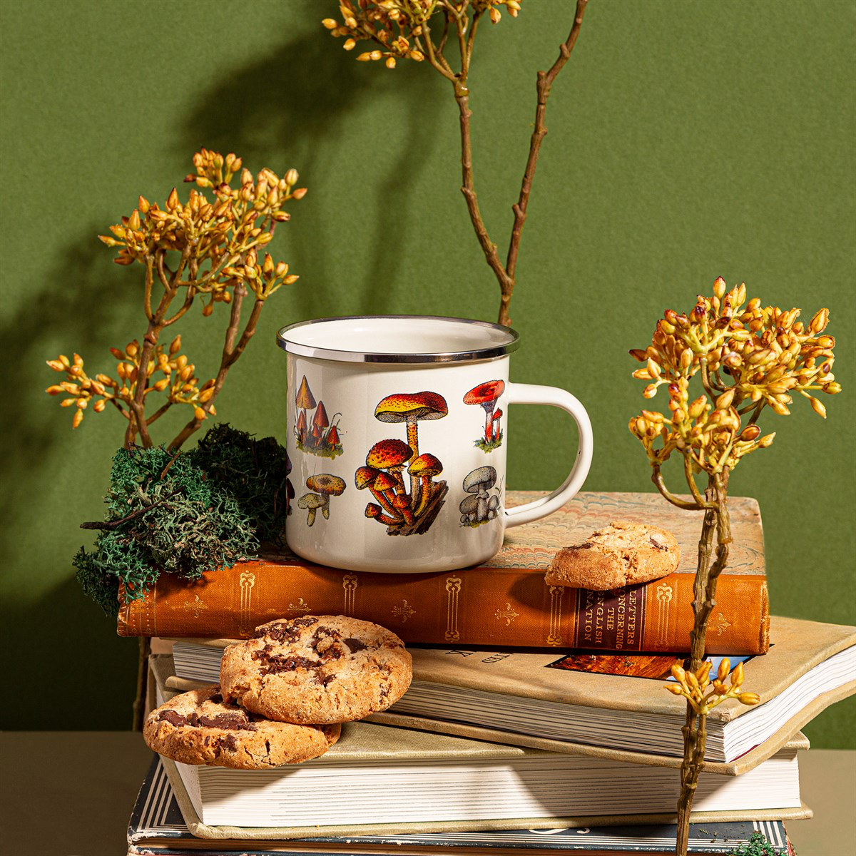 Sass and Belle Vintage Enamel Mushroom Mug