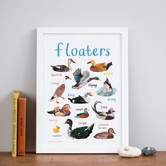 Sarah Edmonds Pun Of It A4 Floaters Print
