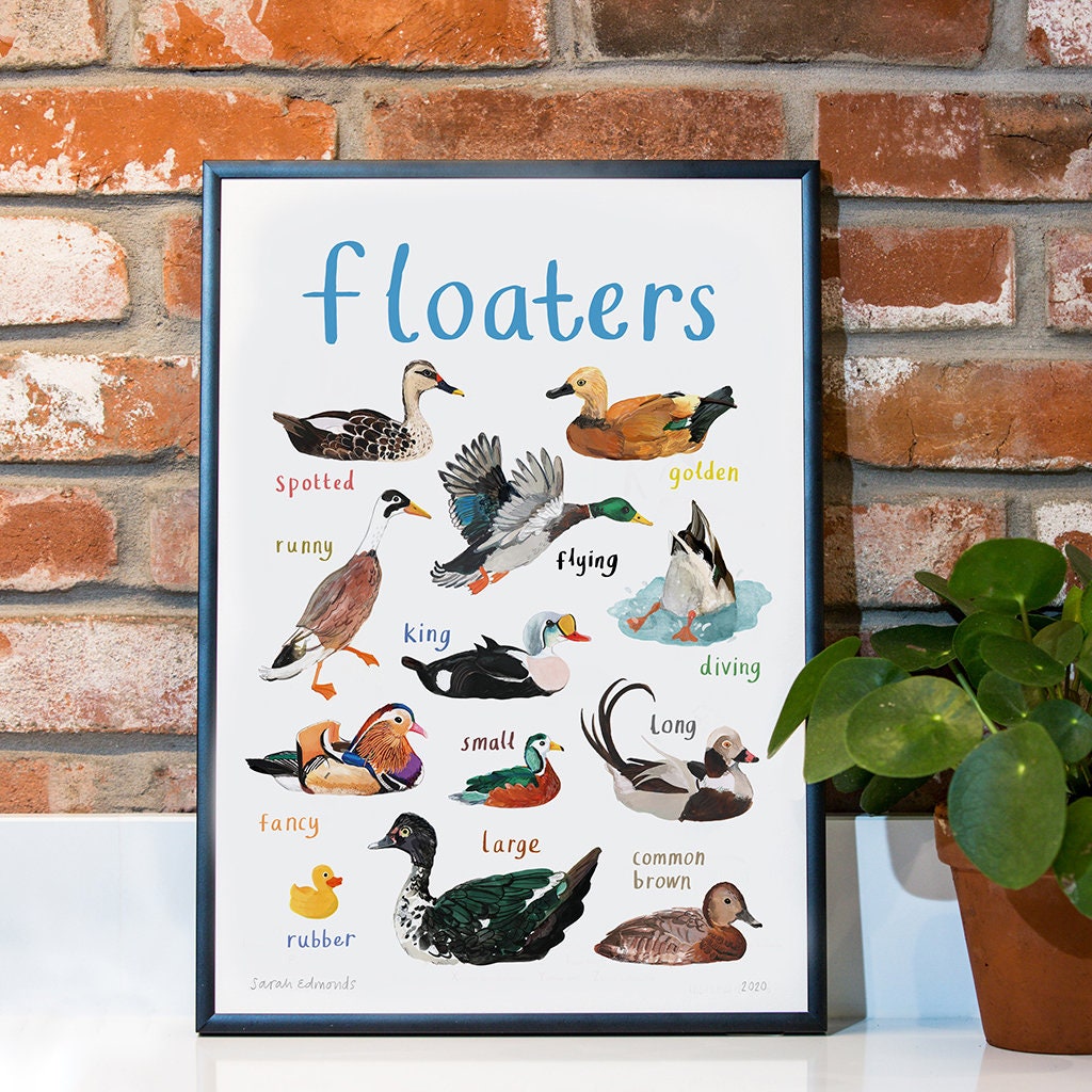 Sarah Edmonds Pun Of It A4 Floaters Print