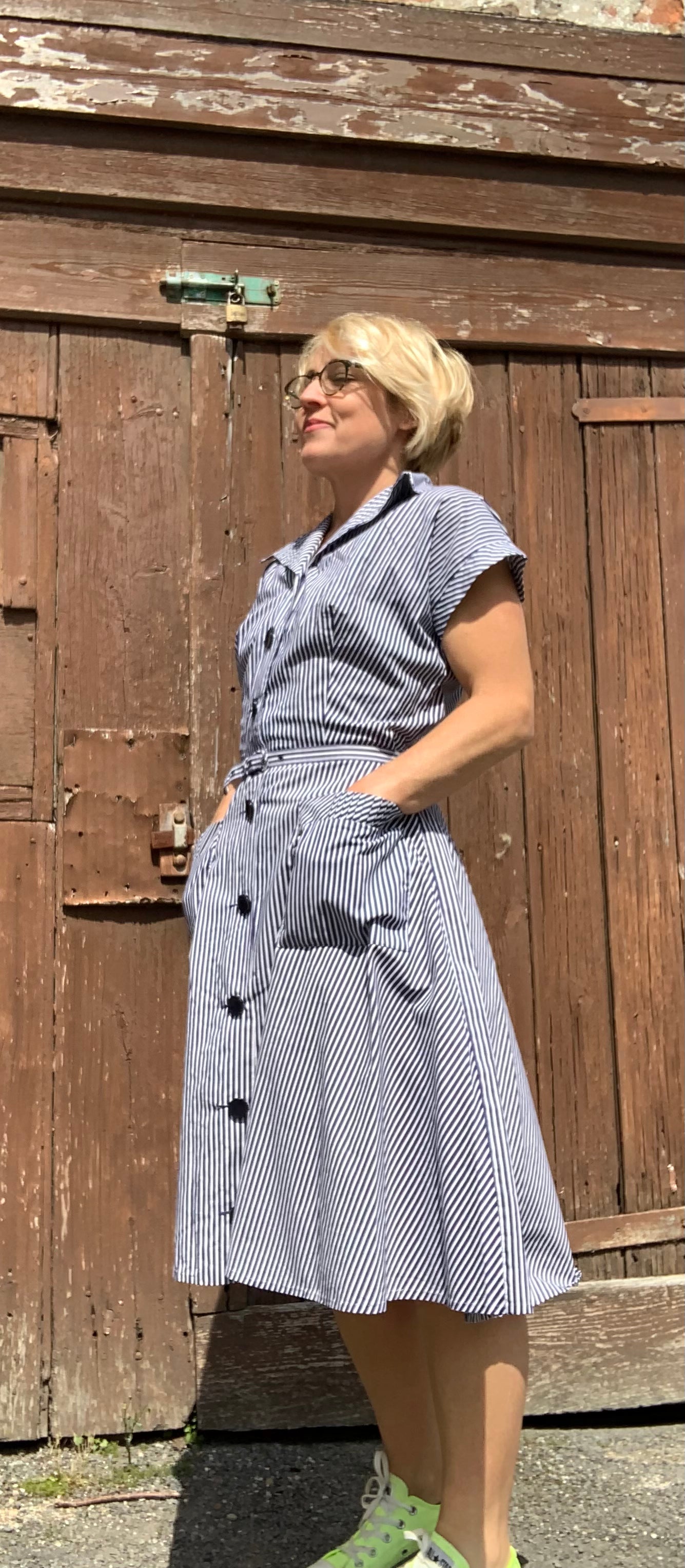 Striped hotsell tea dress