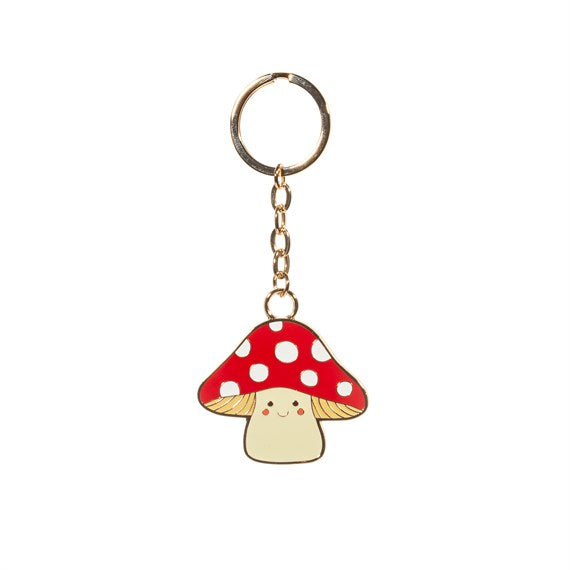 Sass & Belle Mushroom enamel key ring