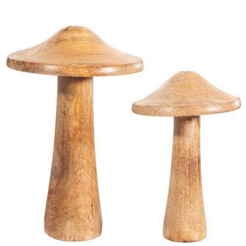 Sass & Belle wooden mushroom decoration