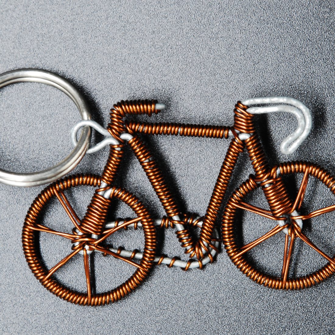 RECYCLED BICYCLE COPPER KEYRING