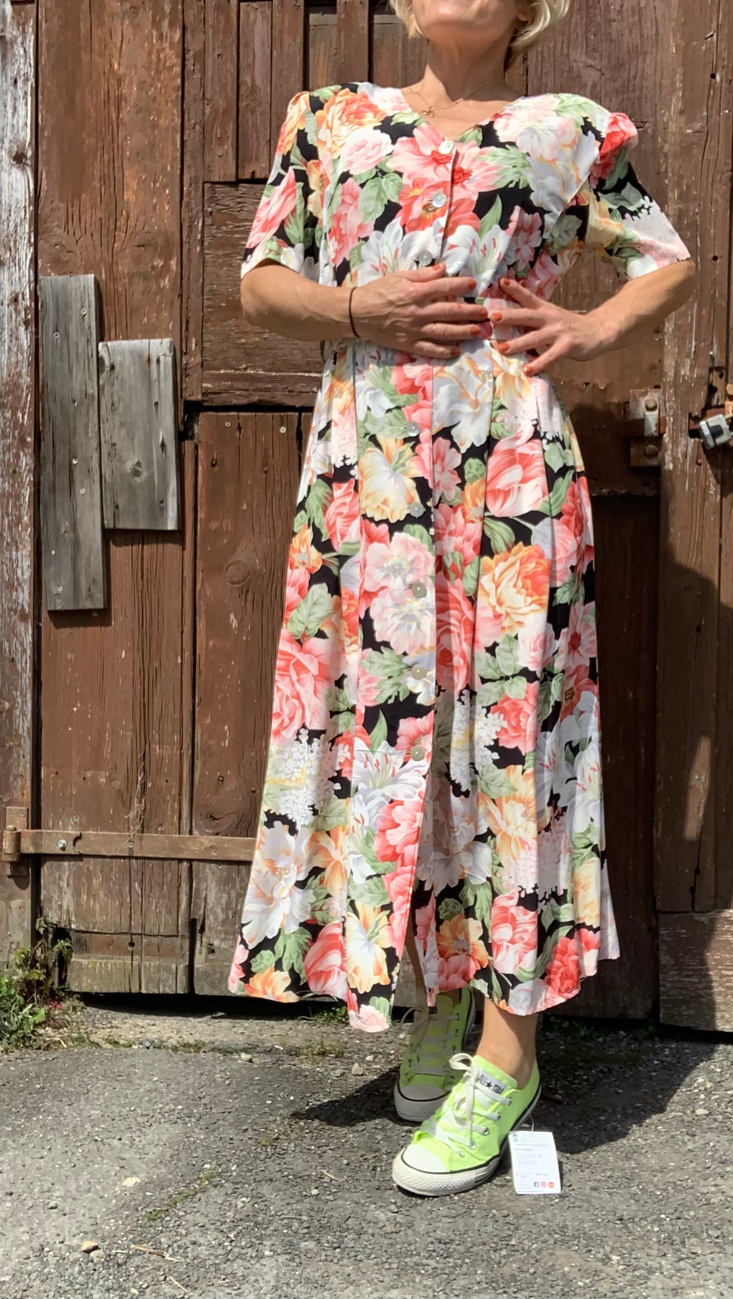 1980’s vintage floral shirtwaister dress by Betty Barclay
