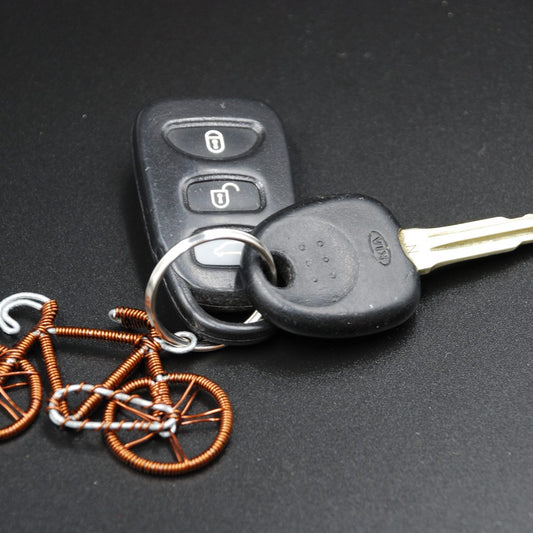 RECYCLED BICYCLE COPPER KEYRING