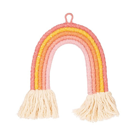 Sass & Belle Earth rainbow macramé decoration