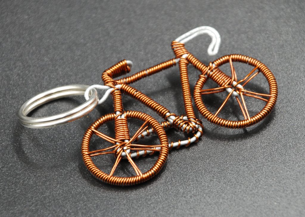 RECYCLED BICYCLE COPPER KEYRING