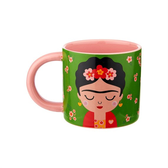 Frida Kahlo ceramic mug in a gift box