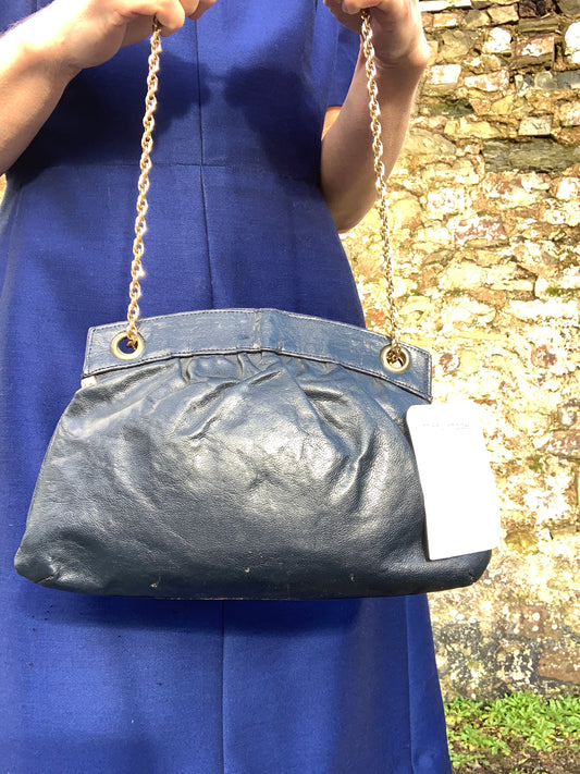 Vintage 1980’s Suzy smith Navy leather handbag