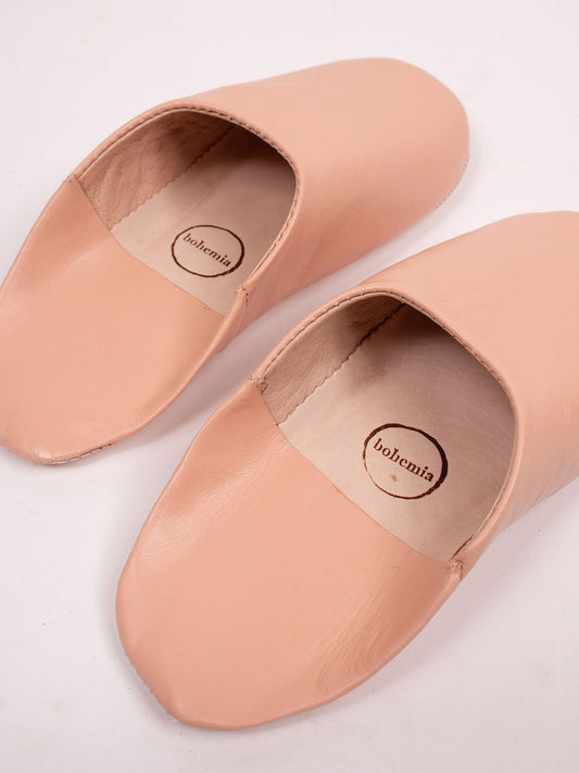 Moroccan Ballet pink leather mule slippers