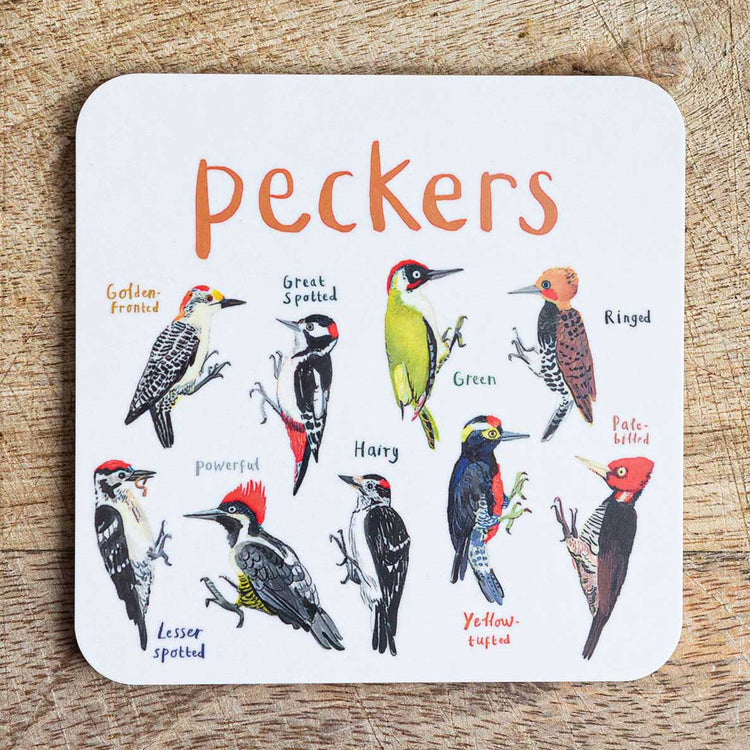 Peckers cheeky bird drink coaster