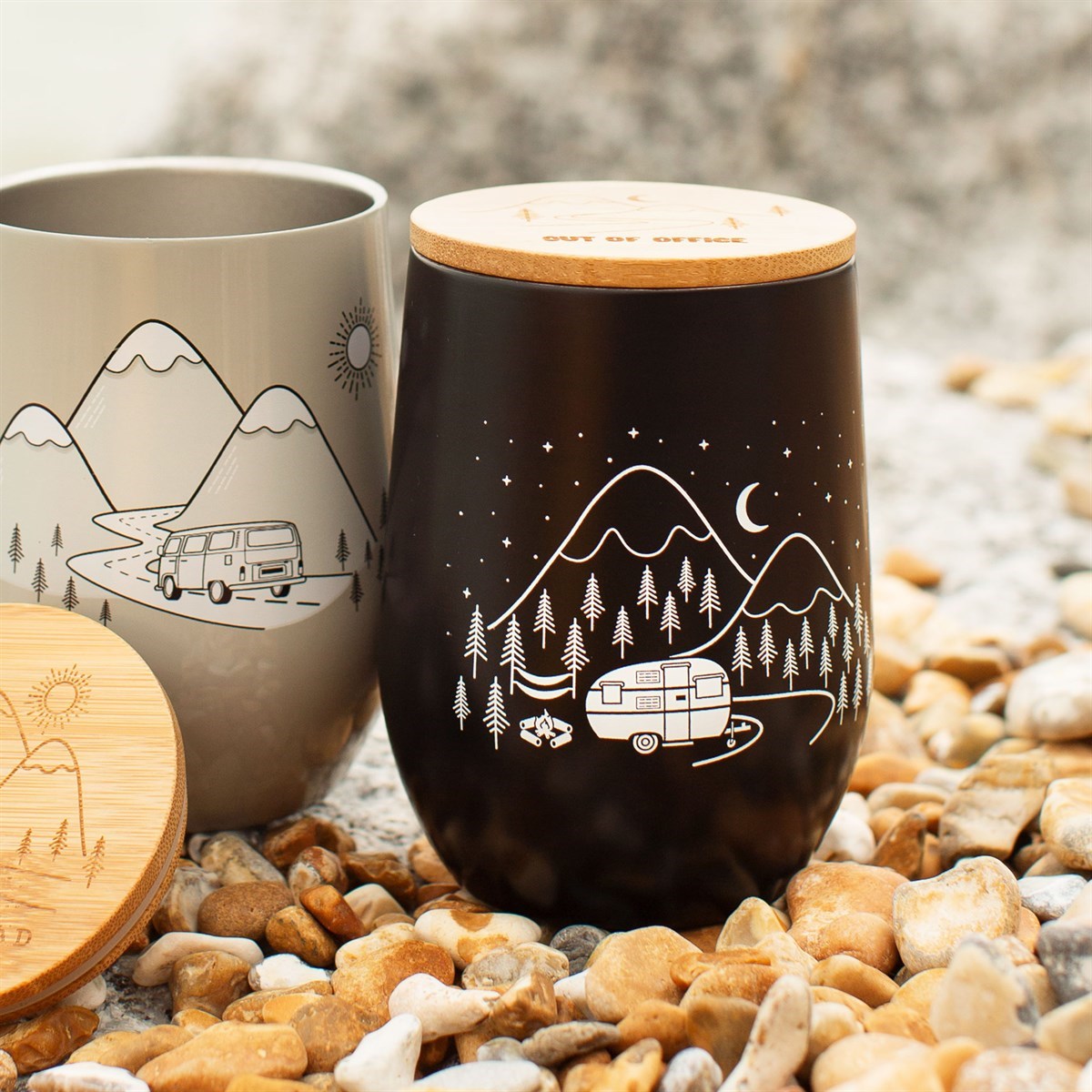 Insulated travel & adventure hot drink mug