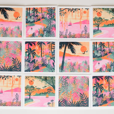 paradise art card collection 12 card box