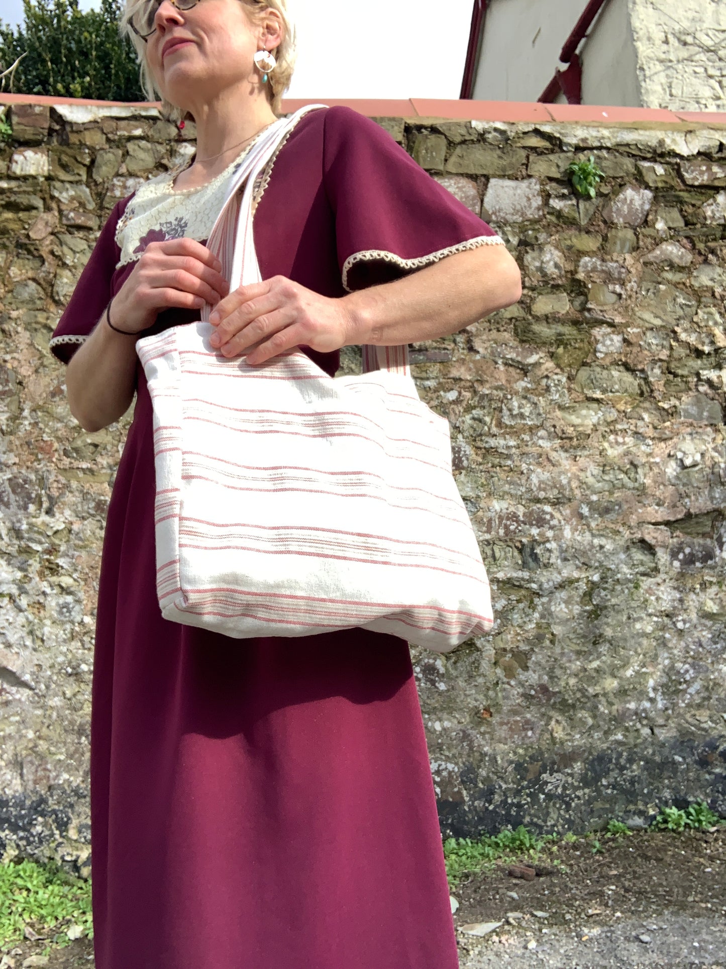 Large tote bag Handmade from vintage textiles