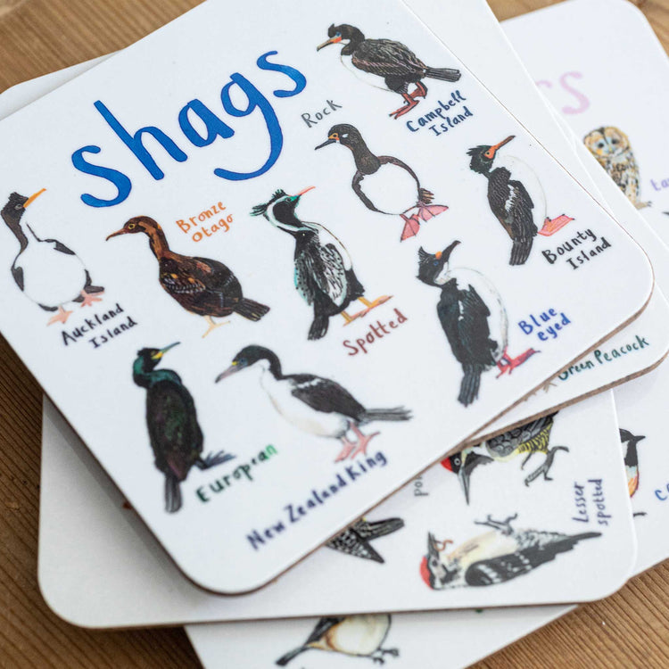 Shags cheeky bird coaster