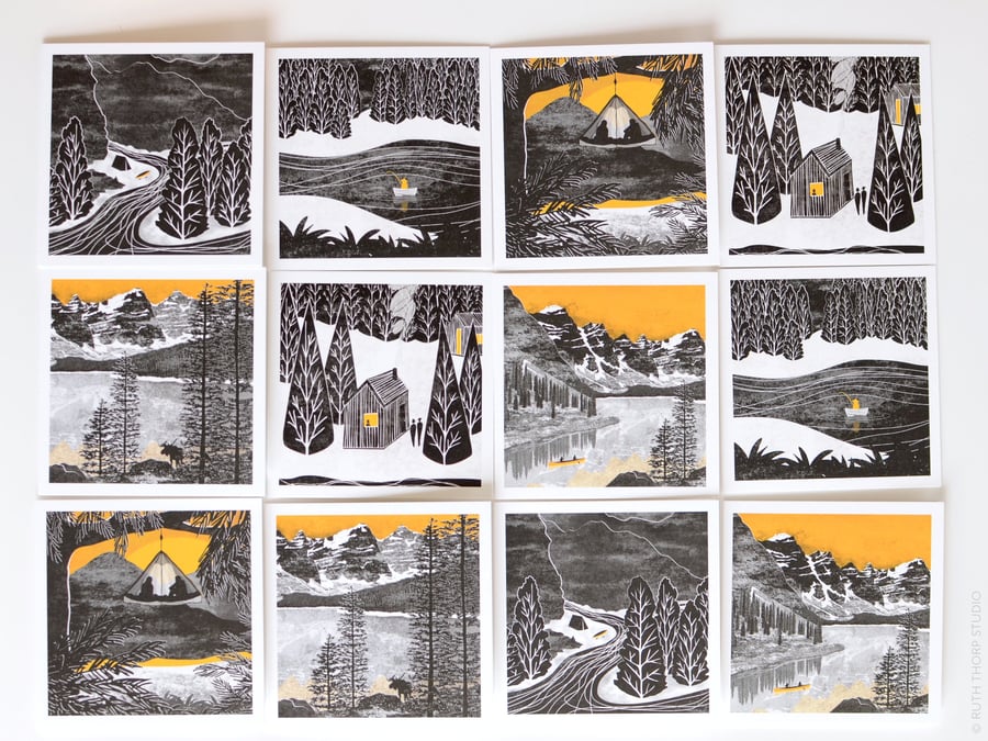 Wilderness boxed collection of 12 art cards